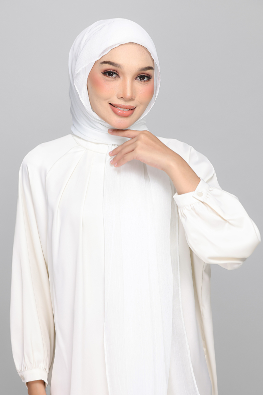 Bright White - BASICS Plain Lite Chiffon