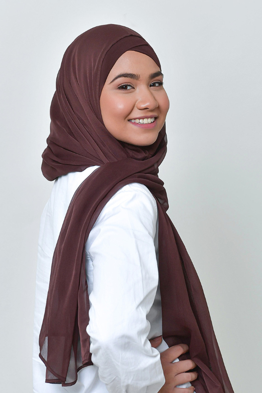Chocolate - BASICS Plain Lite Chiffon&w=300&zc=1