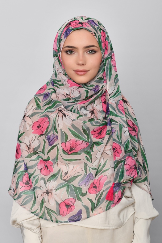 Fiorella - Printed Crinkled Chiffon