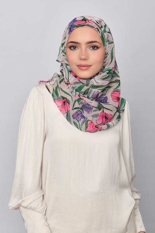 Fiorella - Printed Crinkled Chiffon