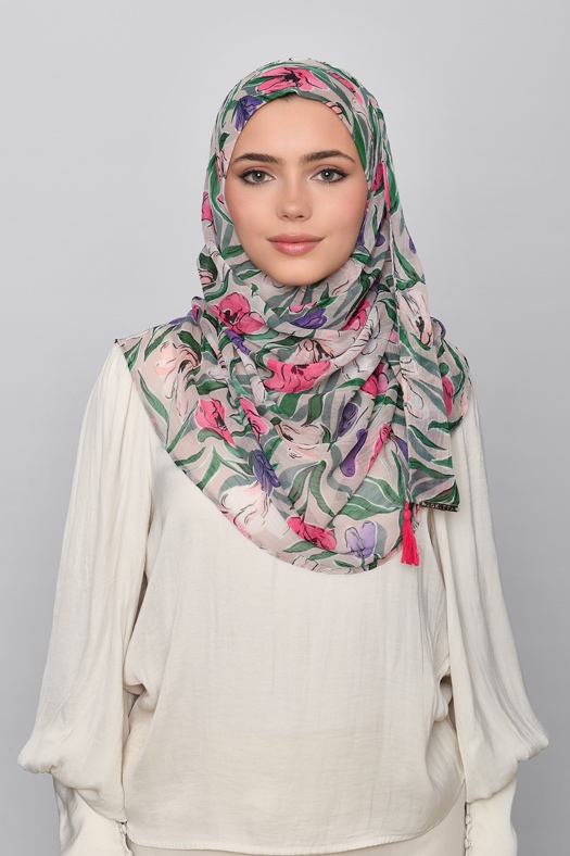 Fiorella - Printed Crinkled Chiffon