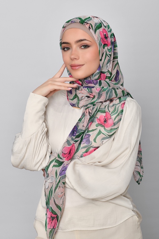 Fiorella - Printed Crinkled Chiffon