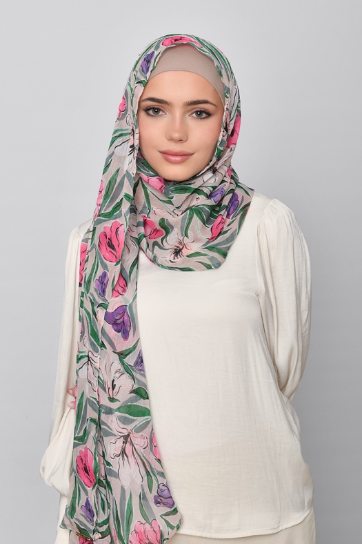 Fiorella - Printed Crinkled Chiffon