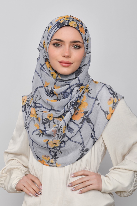 Forever Together - Printed Crinkled Chiffon