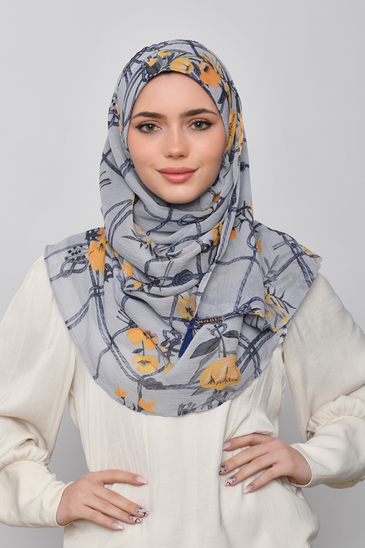 Forever Together - Printed Crinkled Chiffon