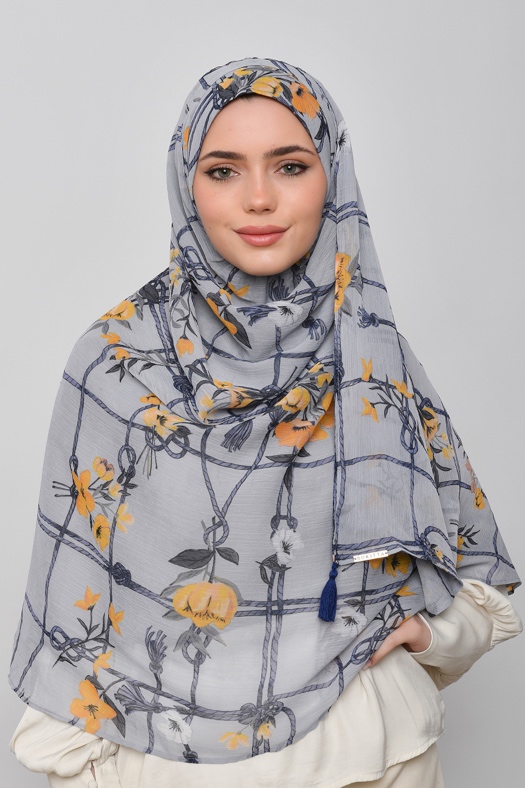 Forever Together - Printed Crinkled Chiffon