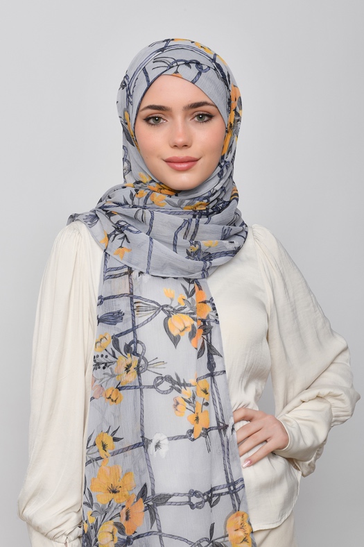 Forever Together - Printed Crinkled Chiffon