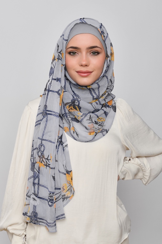 Forever Together - Printed Crinkled Chiffon