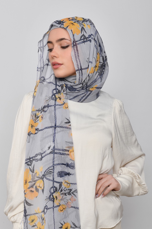 Forever Together - Printed Crinkled Chiffon