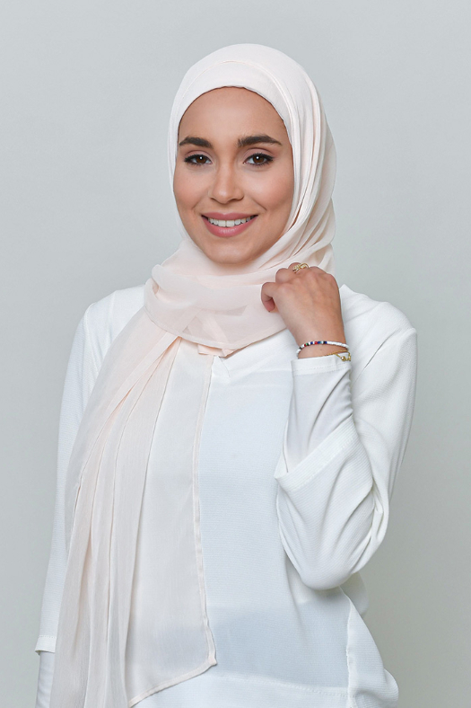 Ivory - BASICS Plain Lite Chiffon