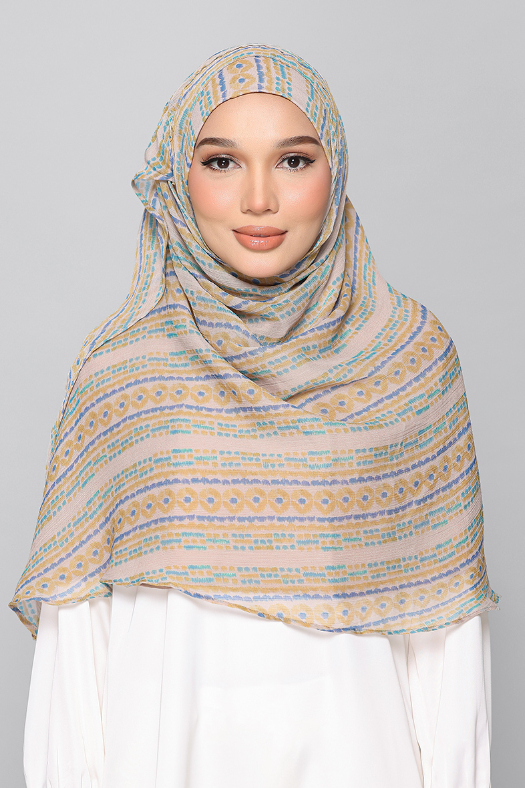Saffron Thread - Printed Plus Crinkled Chiffon