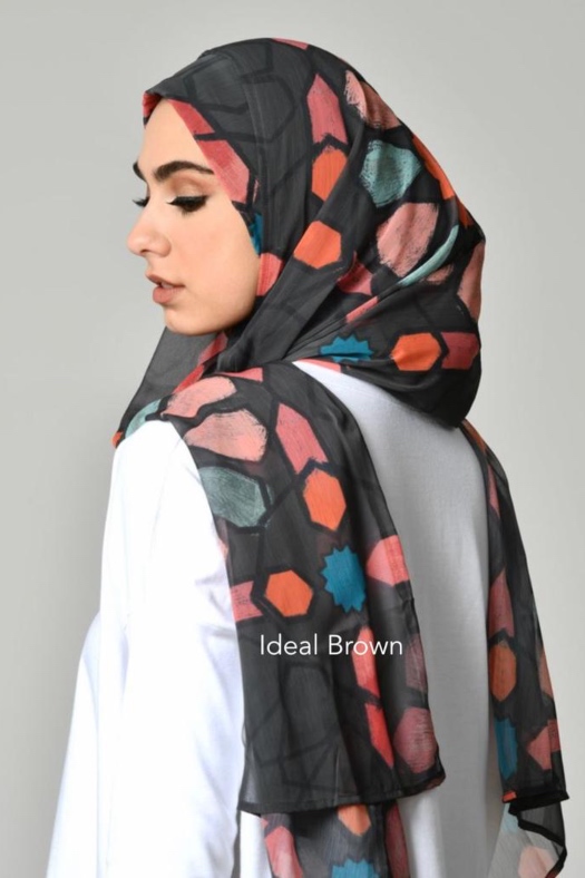 Ideal Brown – Printed HD Smooth Chiffon