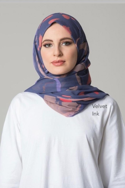 Velvet Ink - Printed HD Smooth Chiffon