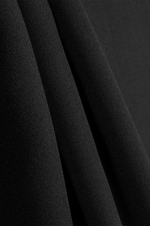Jet Black - Plain Crepe Chiffon