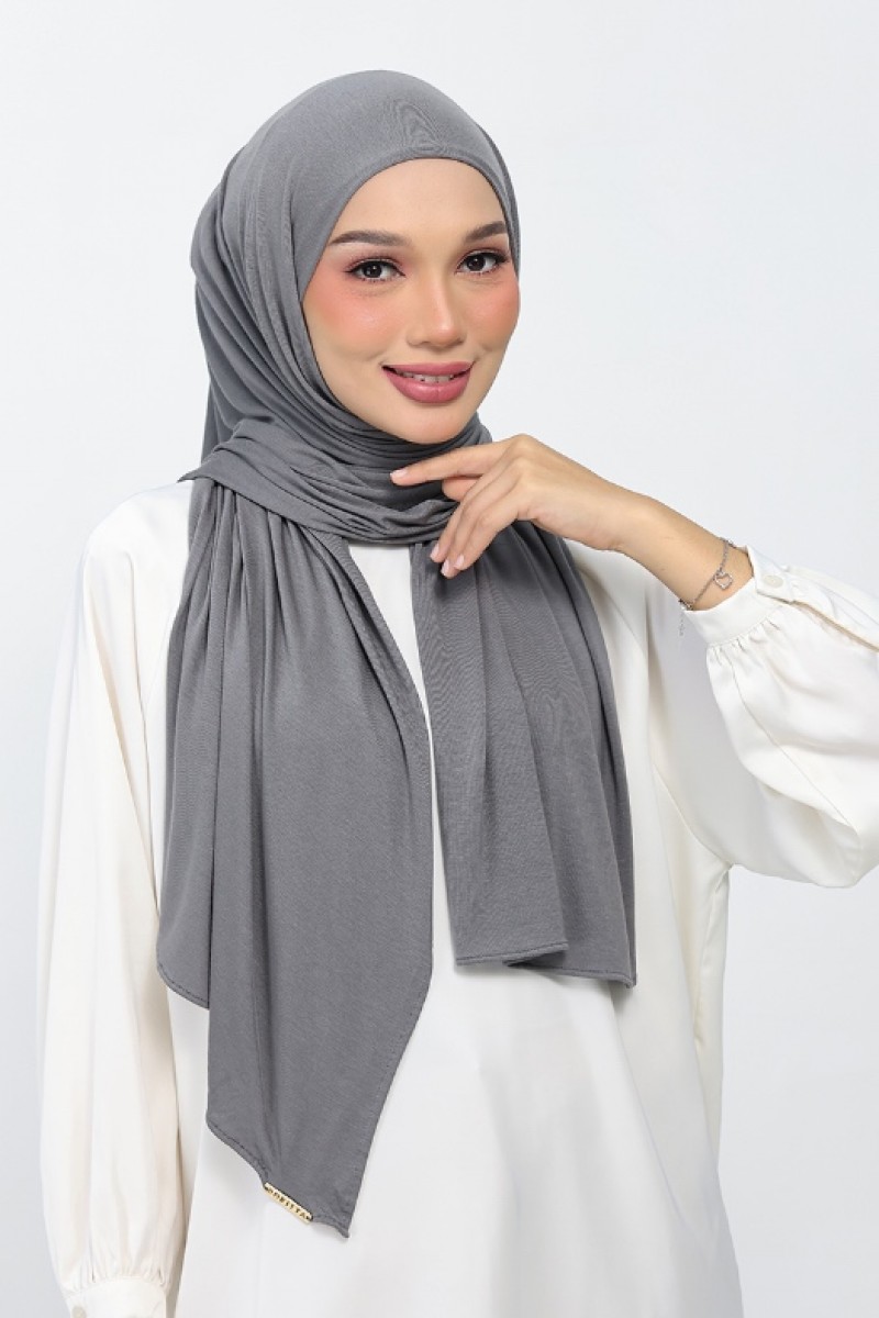Dark Gray - Plain Micromodal Jersey