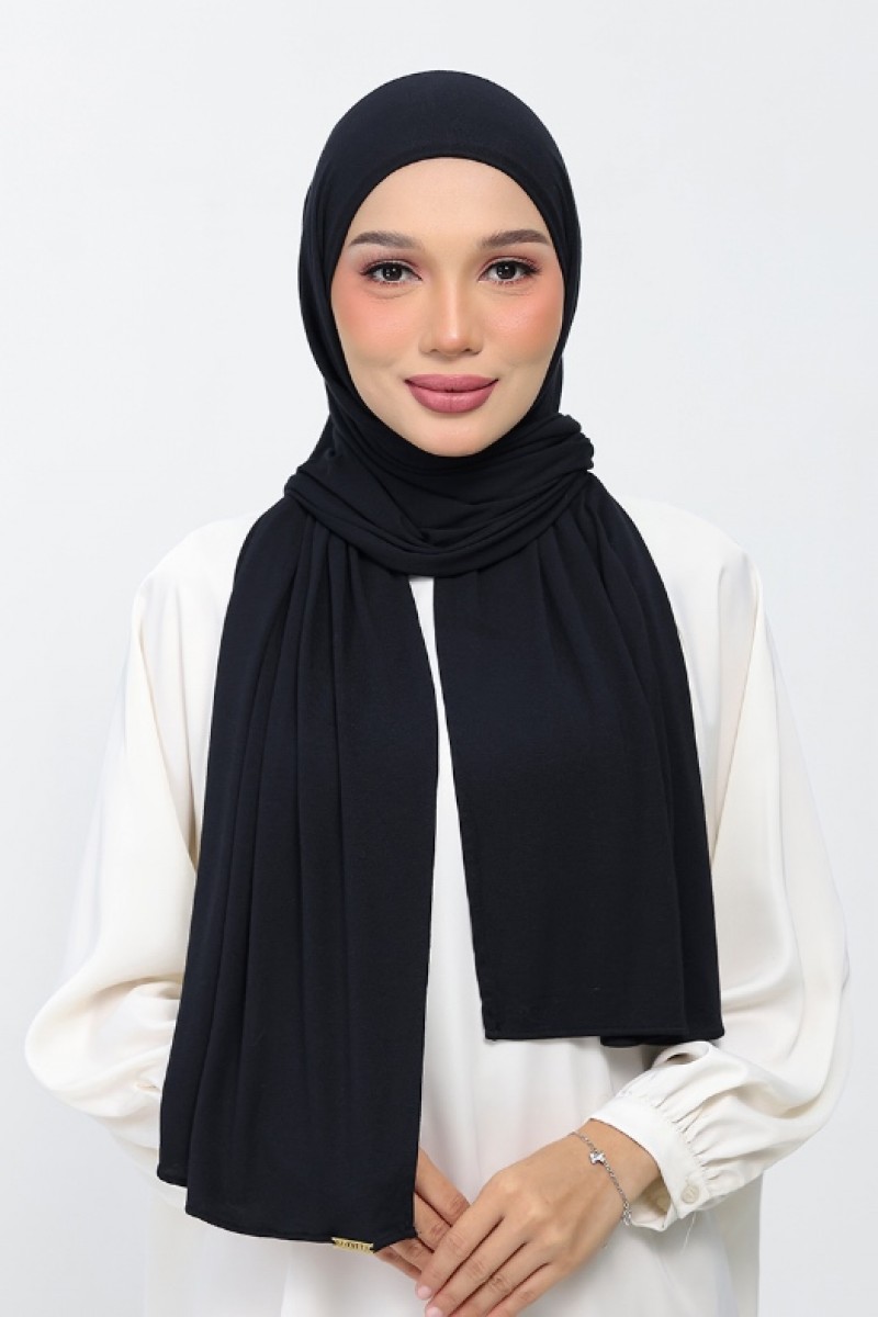 Jet Black - Plain Micromodal Jersey