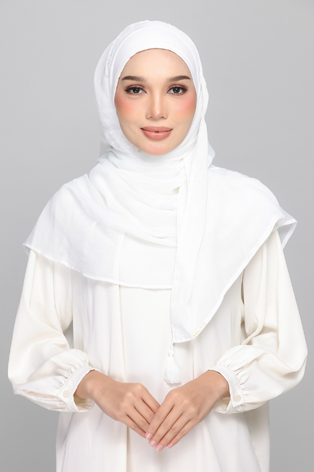Bright White - BASICS Plain Lite Chiffon