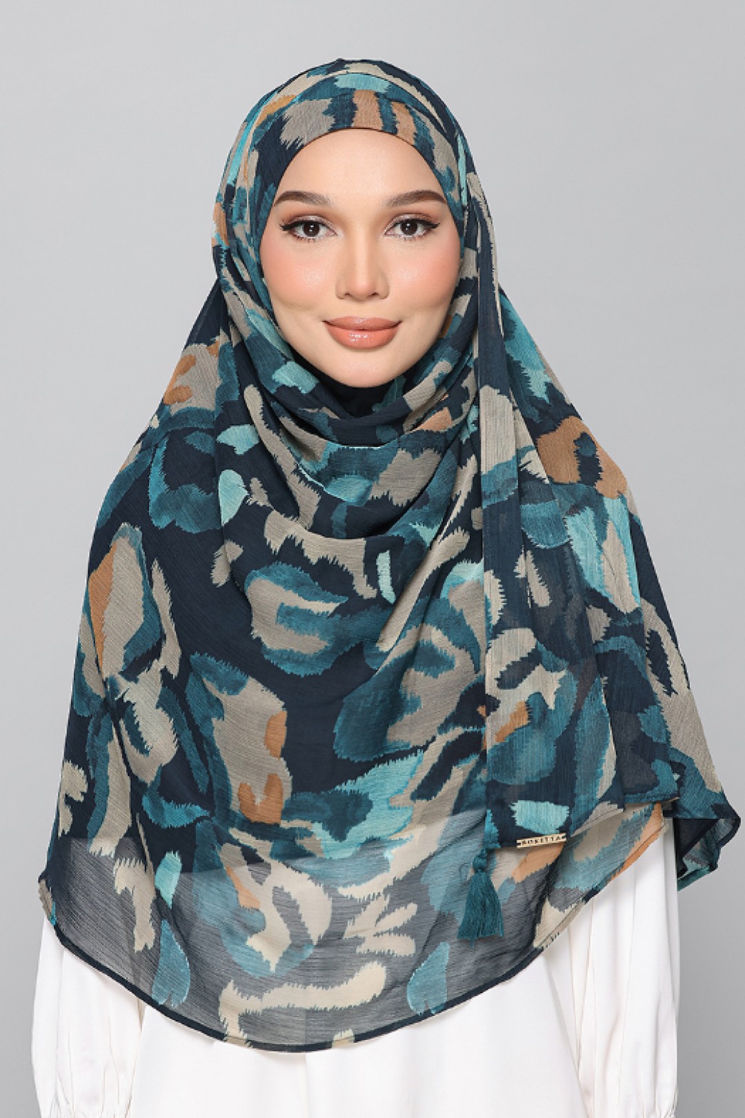 Emerald Camouflage - Printed Plus Crinkled Chiffon