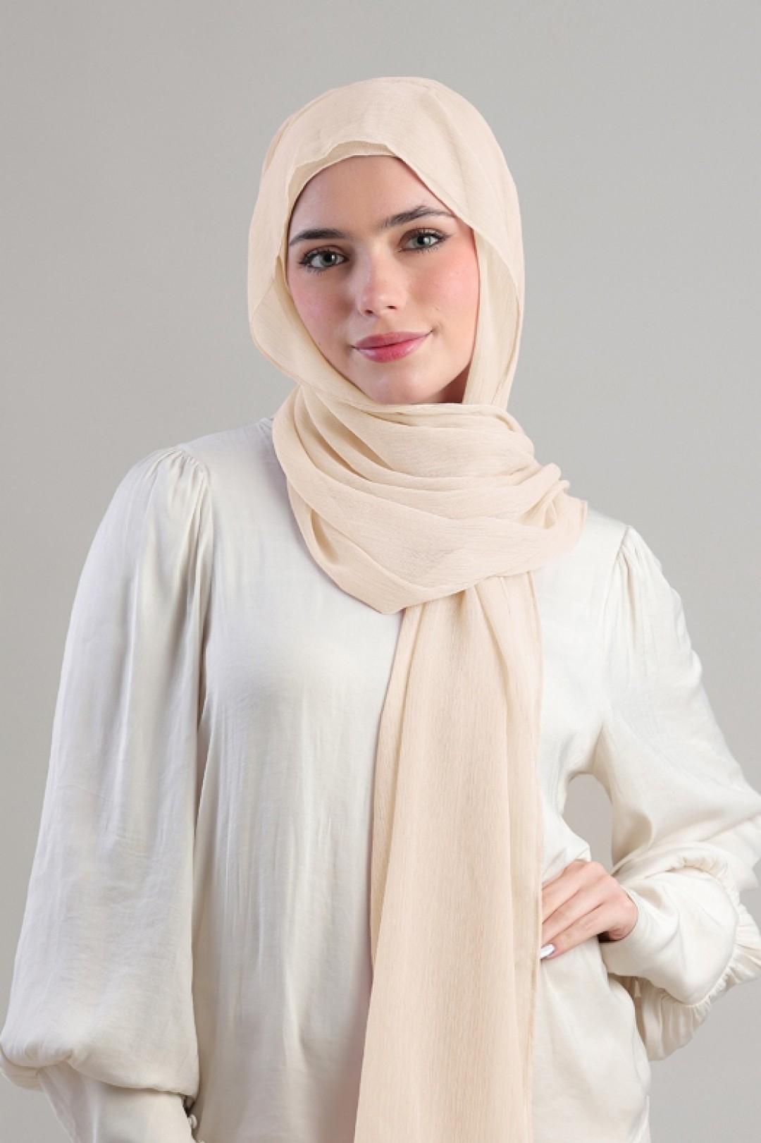 Frost - Plain Crinkled Chiffon