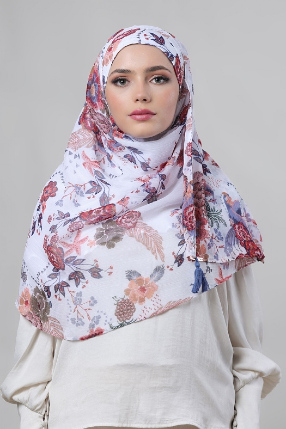 Passion Flowers - Printed Crinkled Chiffon