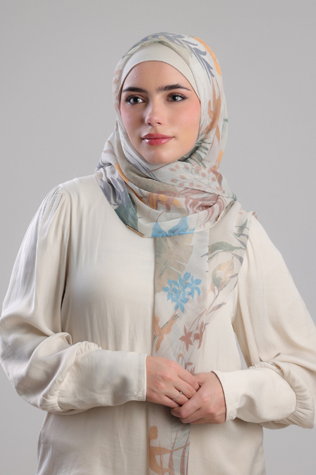 Pastel Wildlife - Printed Plus Crinkled Chiffon