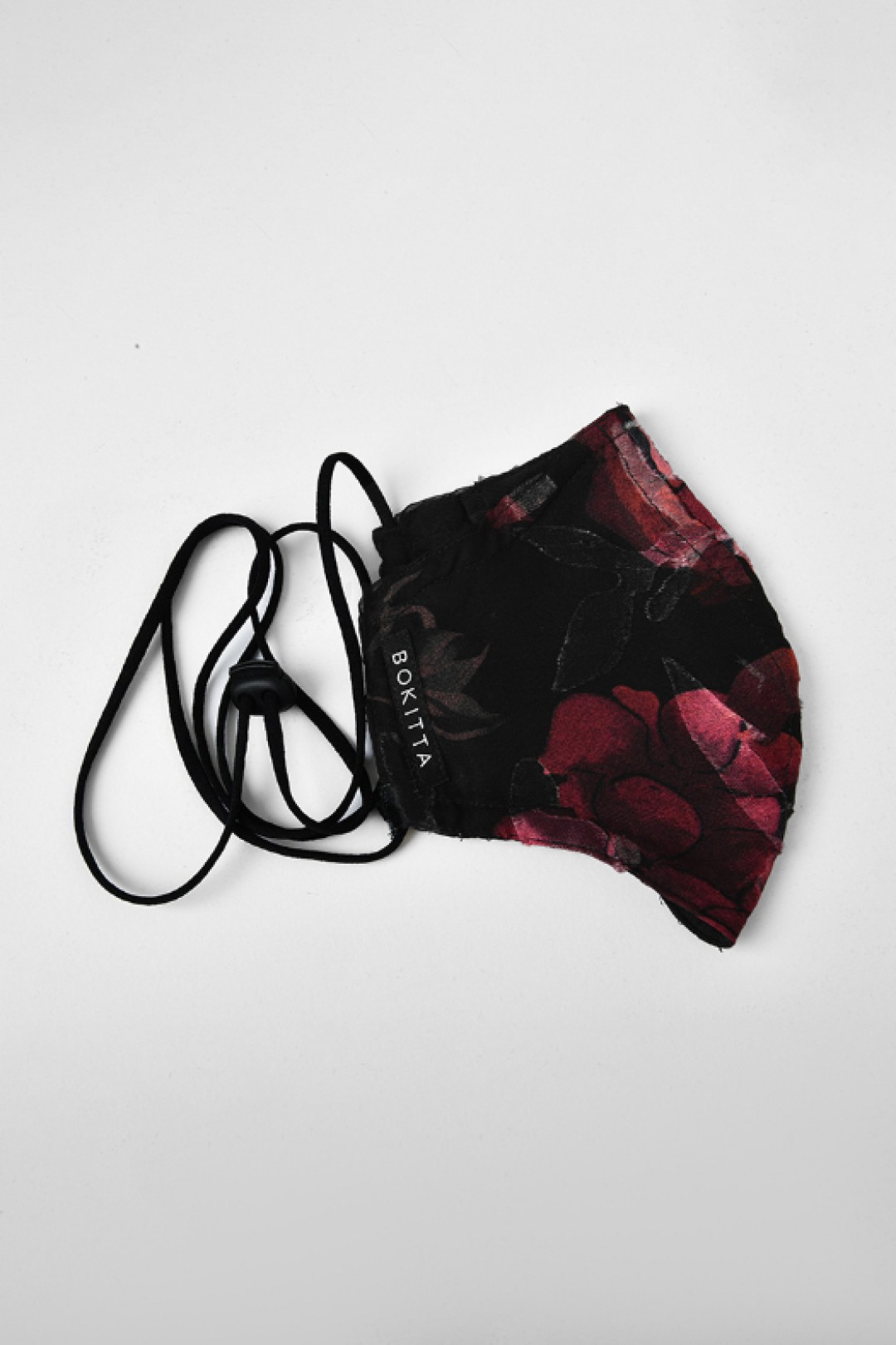 Red Flora - Premium Printed Brasso Georgette - Face Mask