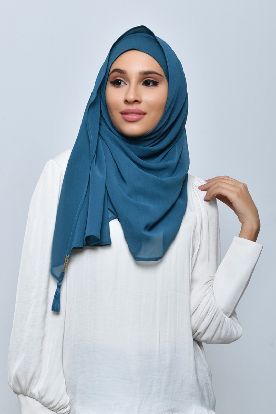 Sea - Plain Crepe Chiffon - Inner