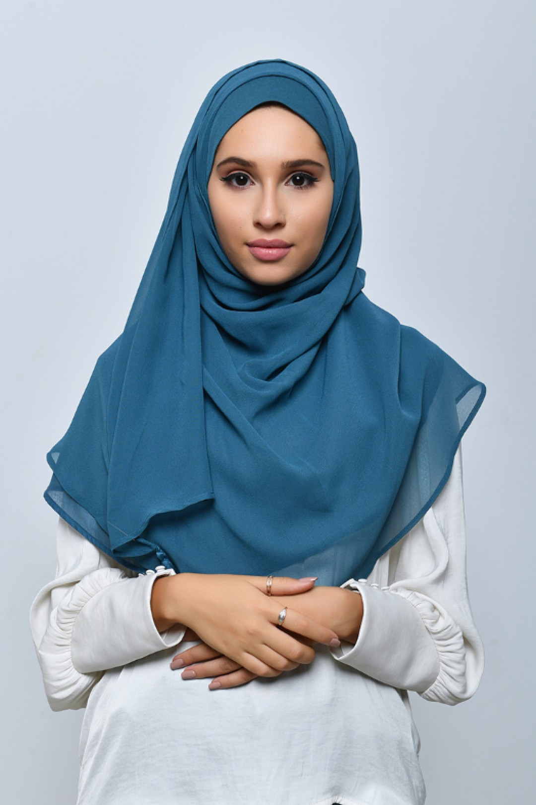 Sea - Plain Crepe Chiffon - Inner