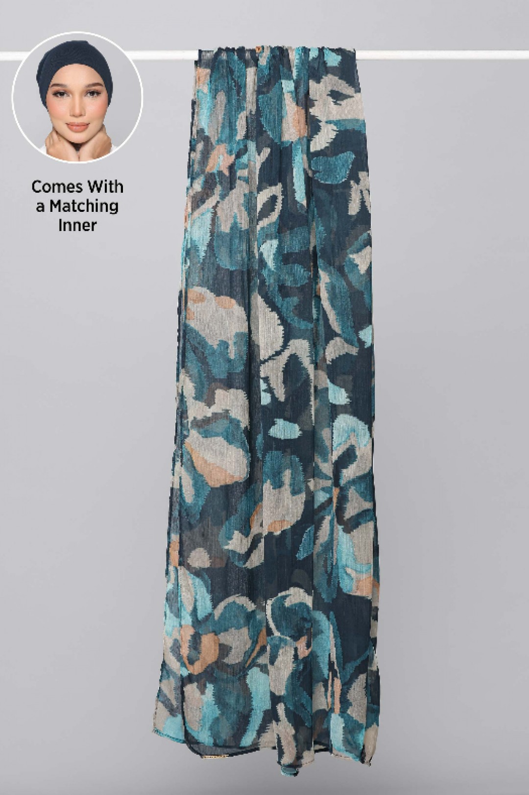 Emerald Camouflage - Printed Plus Crinkled Chiffon