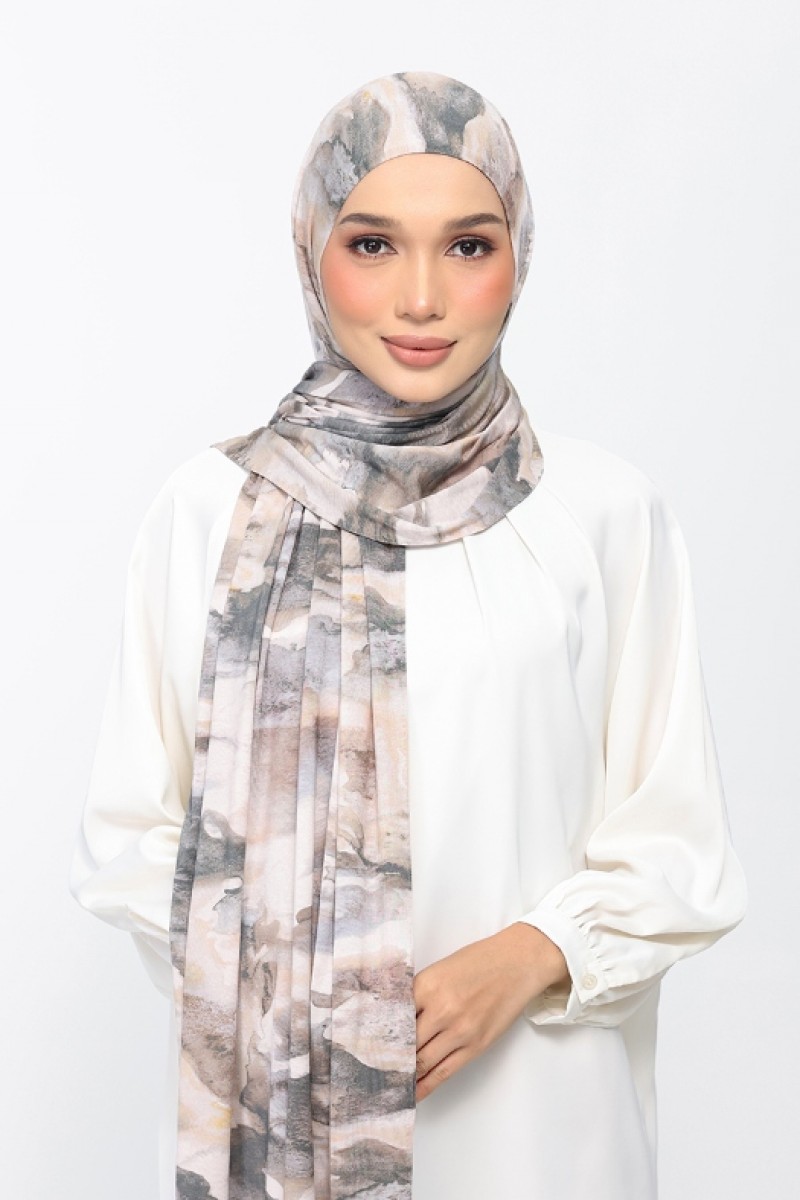Smoke Swirl - Printed Micromodal Jersey