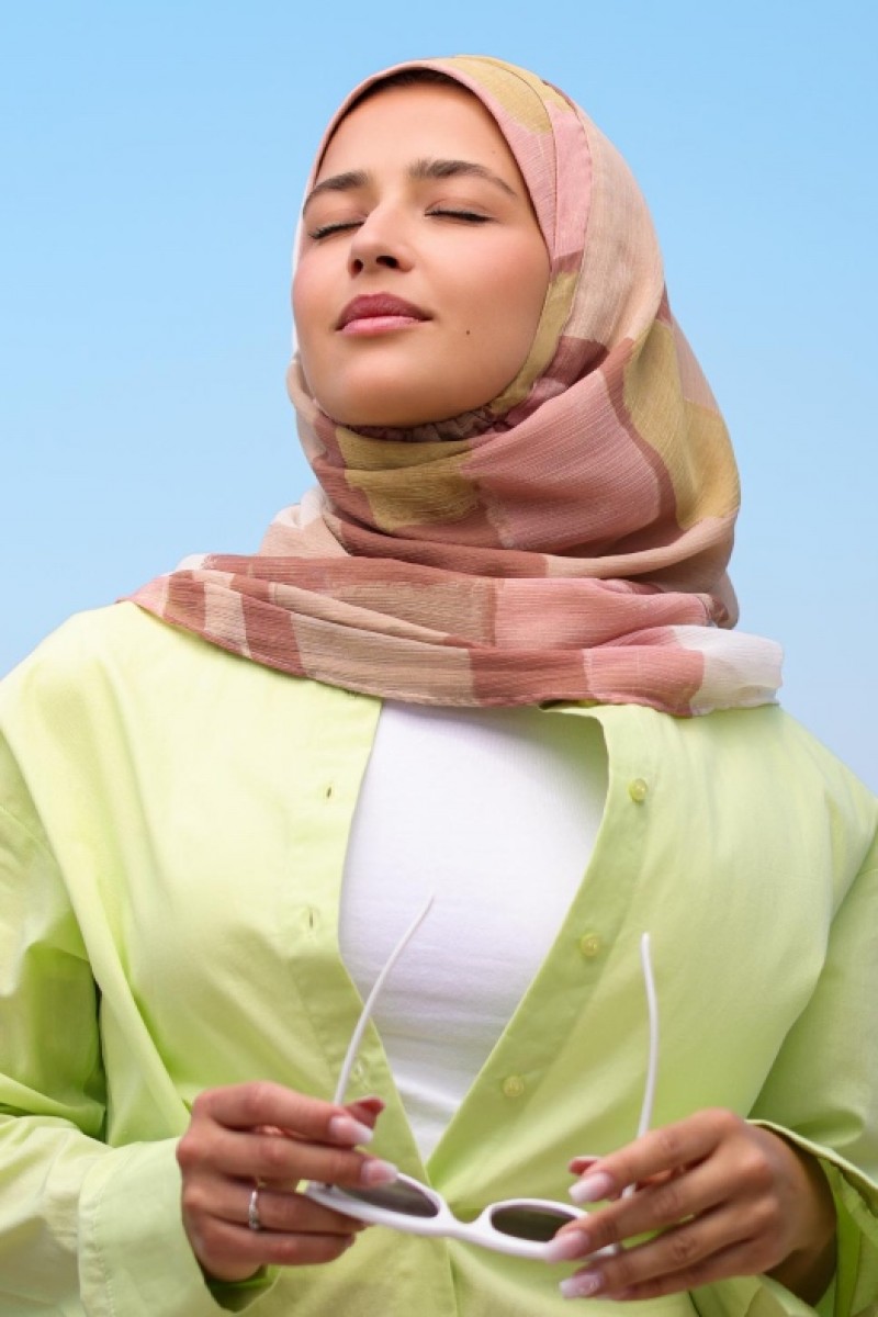 Nut Caramel - Printed Plus Crinkled Chiffon