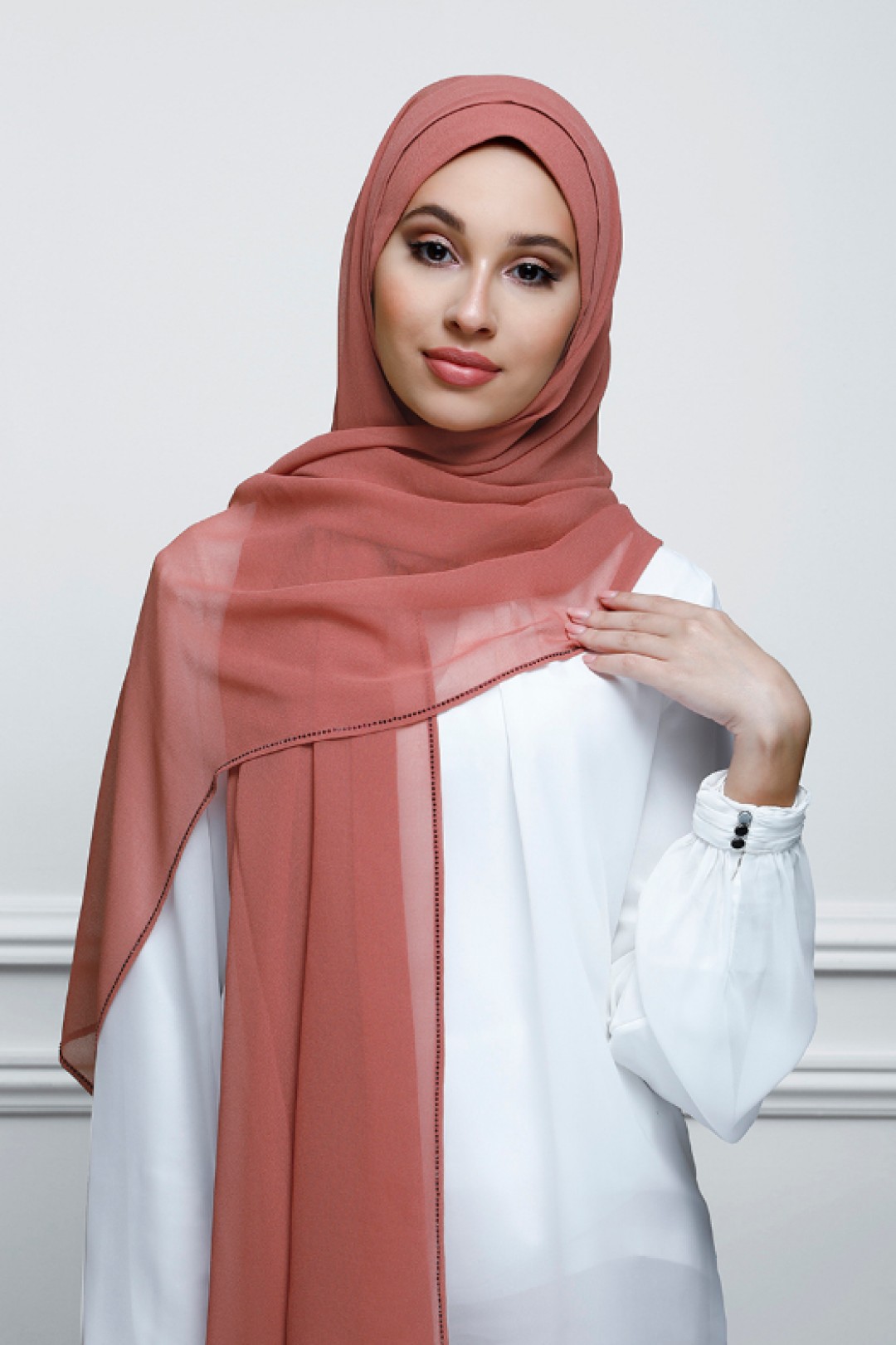 Vintage Rose - Plain With Charms Georgette