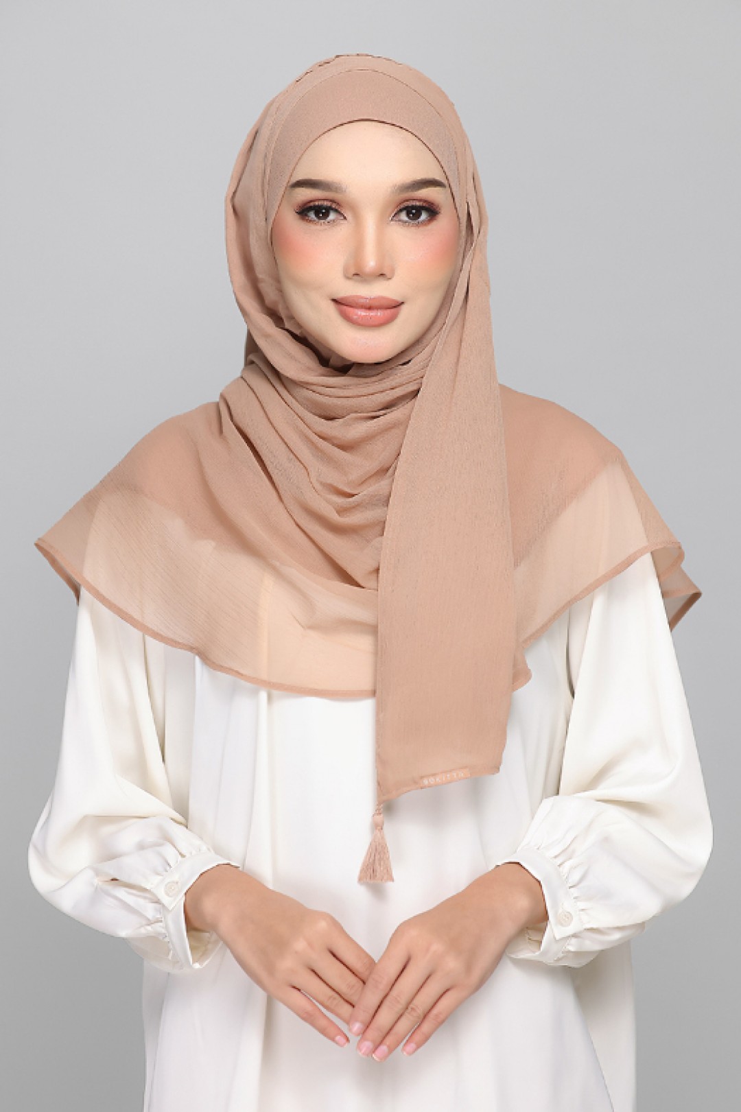 Warm Taupe - BASICS Plain Lite Chiffon