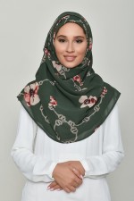 Chains Green - Printed Georgette