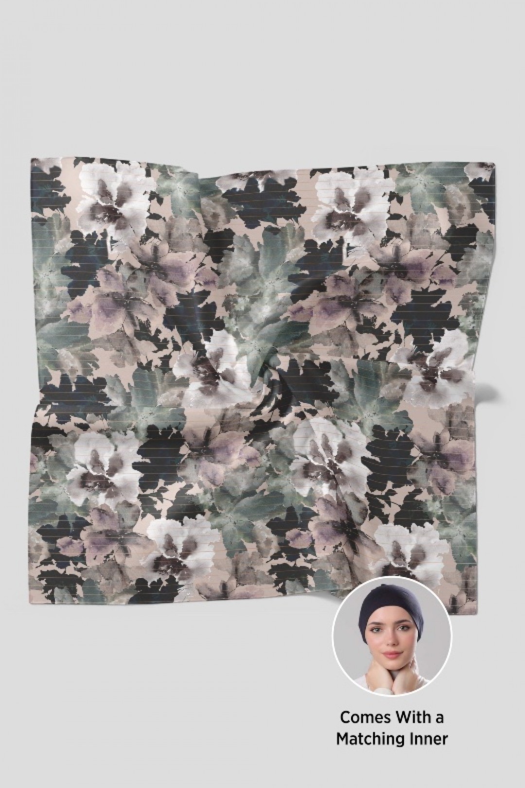 Dark Forest - Printed Crinkled Chiffon Lurex