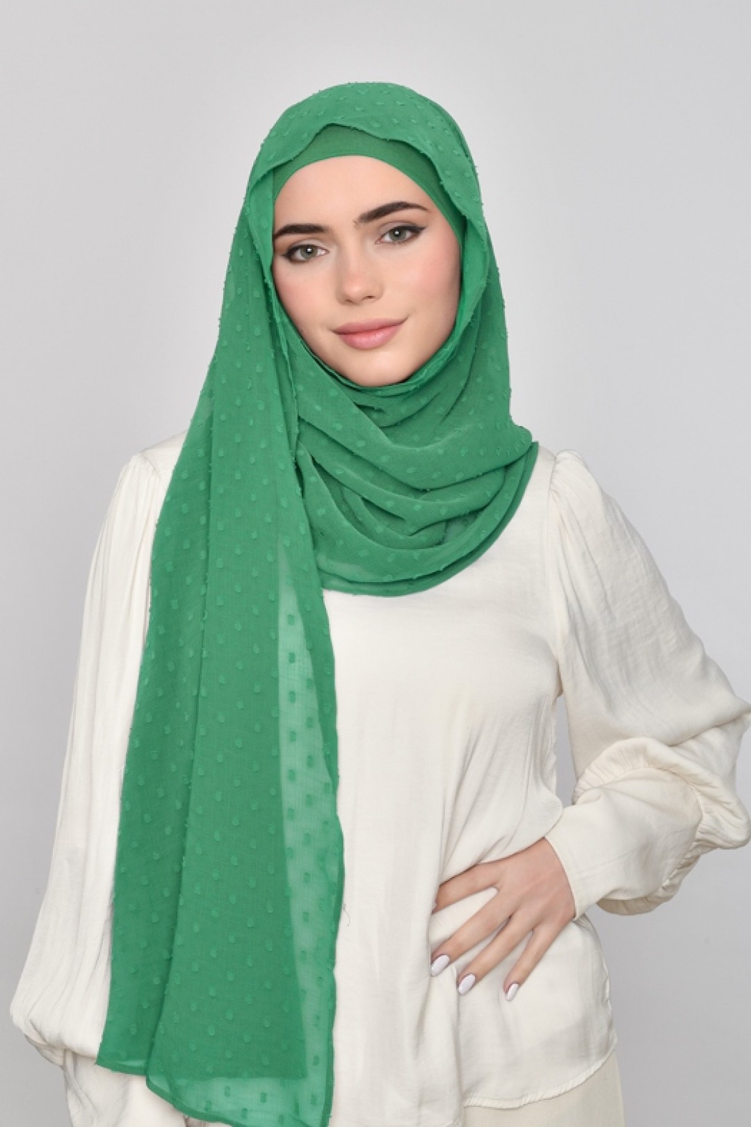 Amazon - Plain Mosaic Butti Chiffon