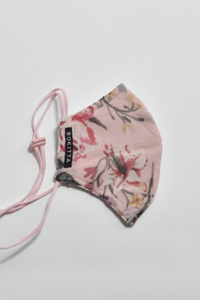 April Showers - Crepe Chiffon - Face Mask