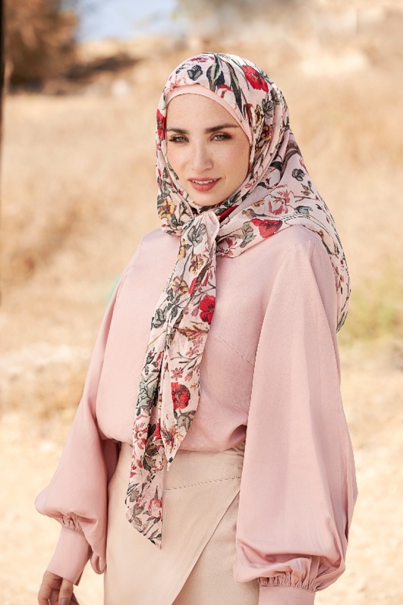 April Showers - Crepe Chiffon - Face Mask
