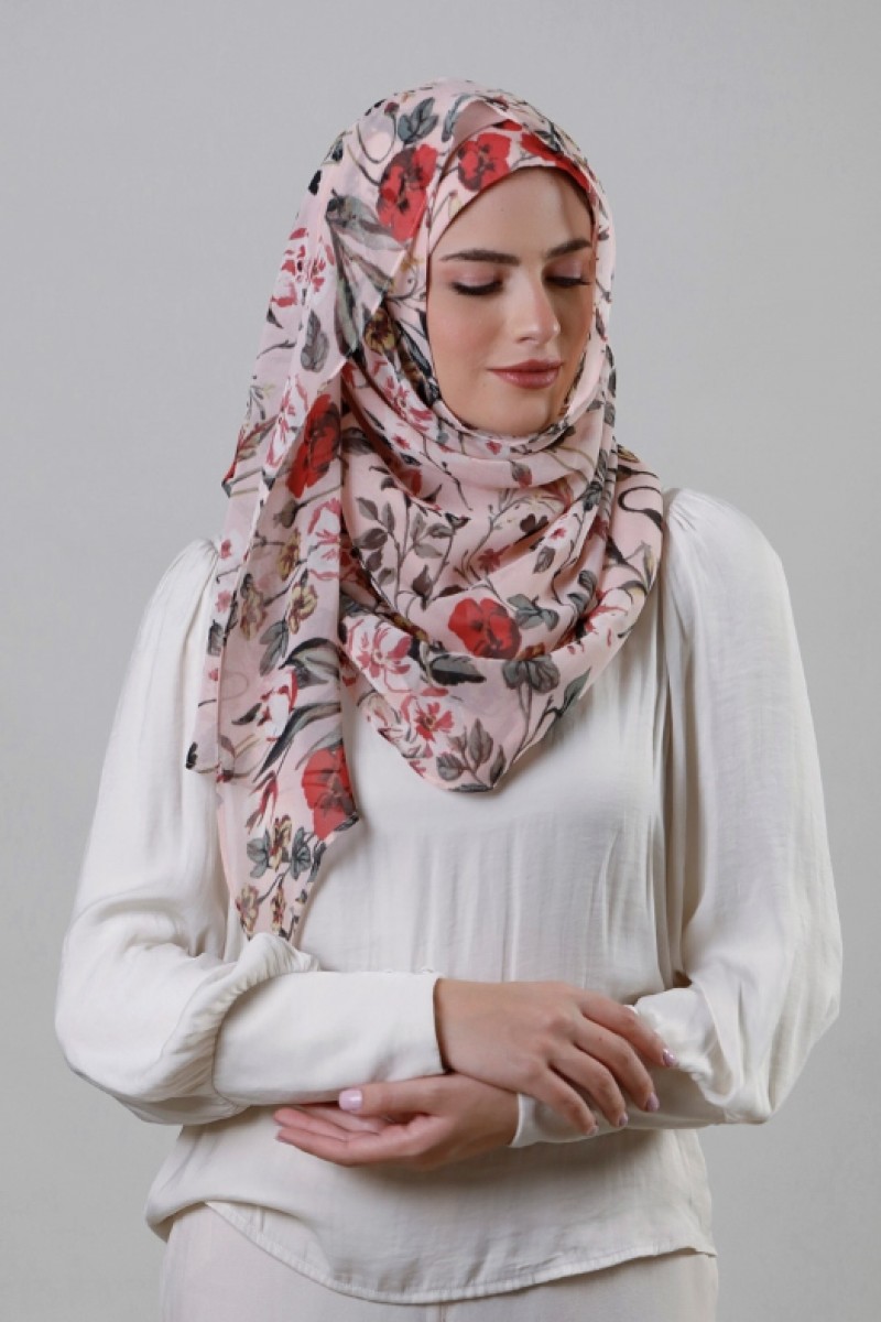 April Showers - Crepe Chiffon - Face Mask