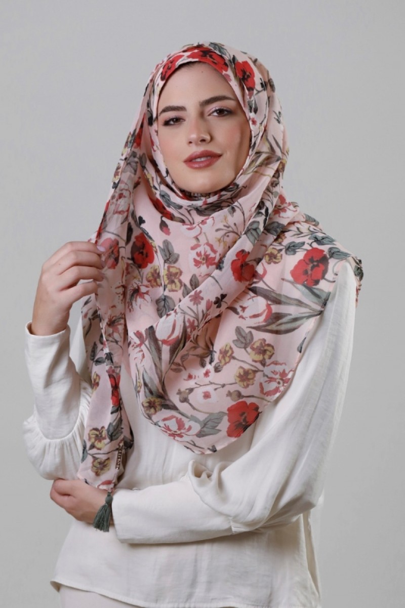 April Showers - Crepe Chiffon - Face Mask