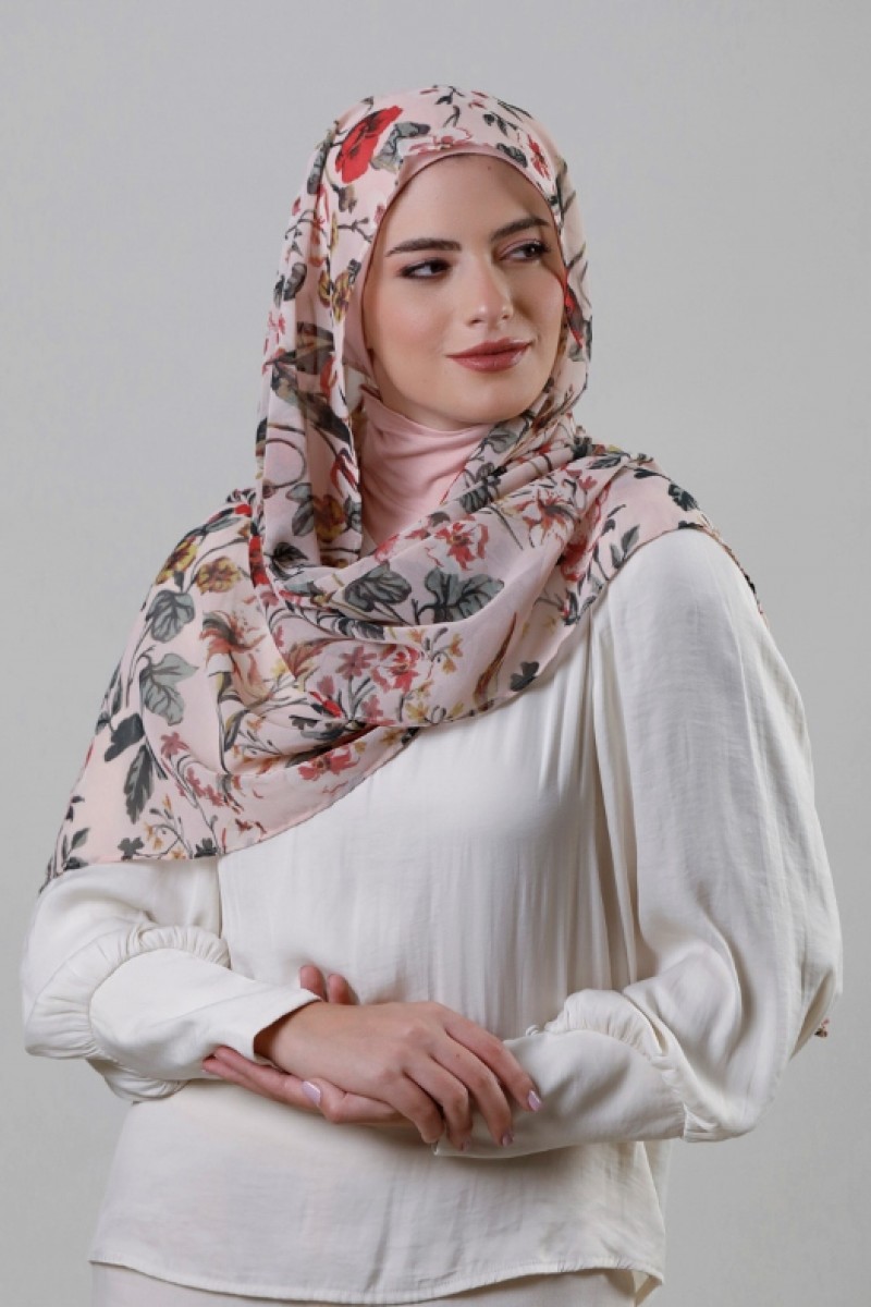 April Showers - Crepe Chiffon - Face Mask