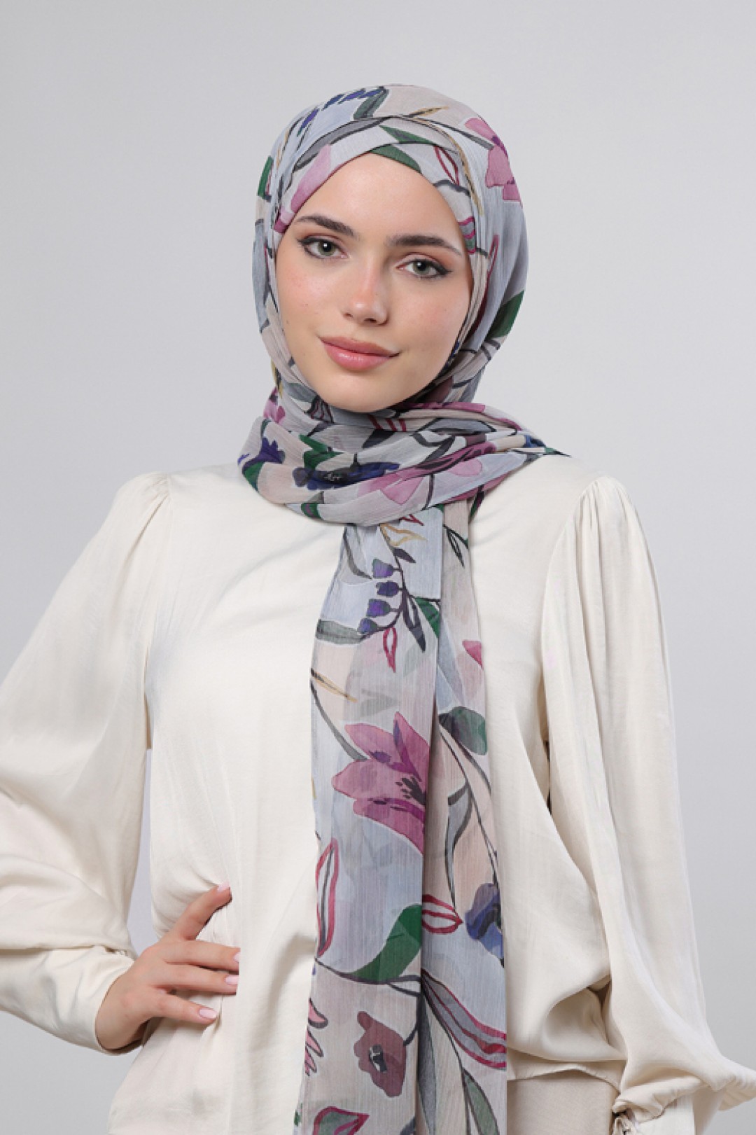 Arcadia - Printed Crinkled Chiffon