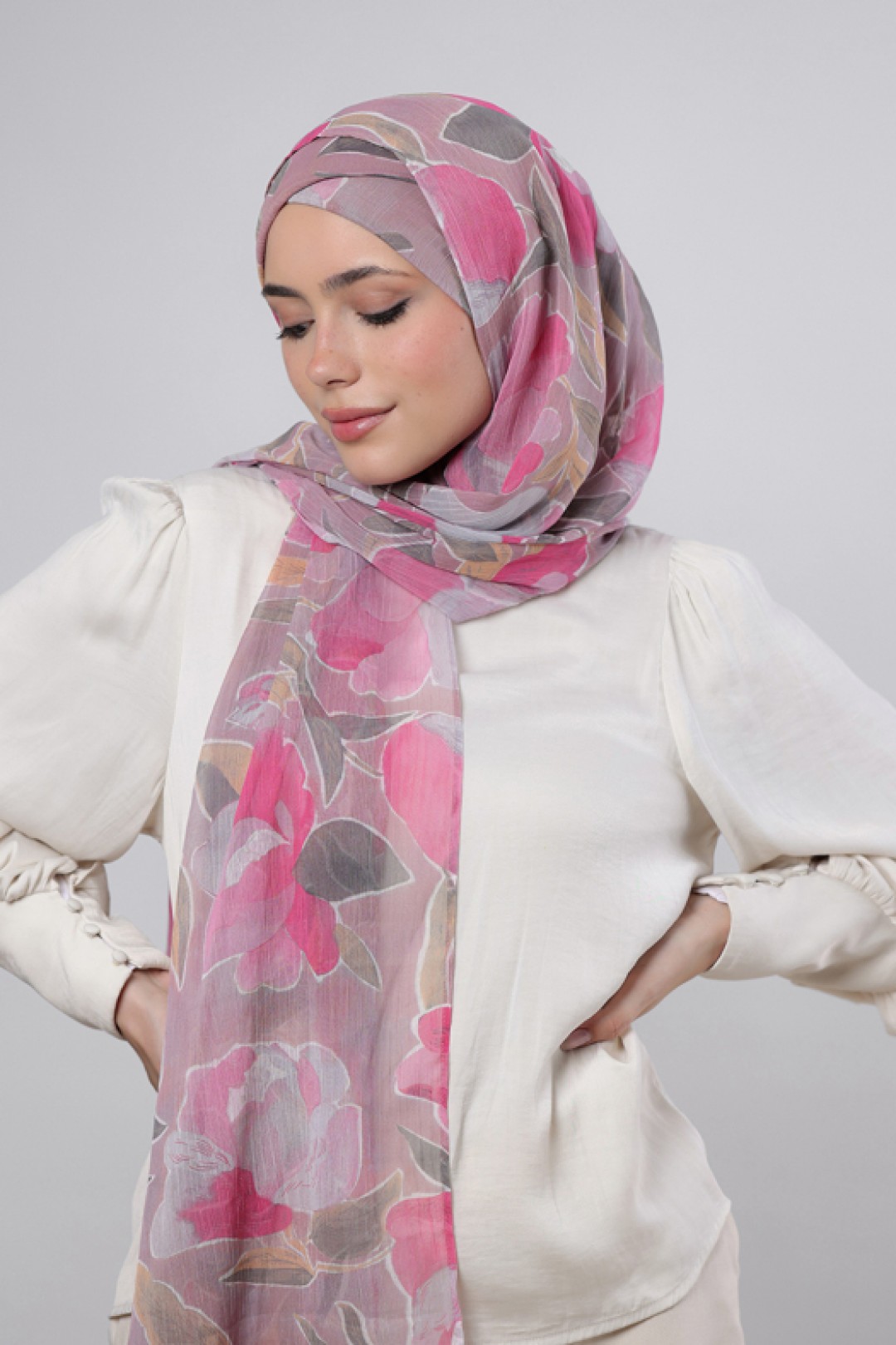Aurora - Printed Crinkled Chiffon