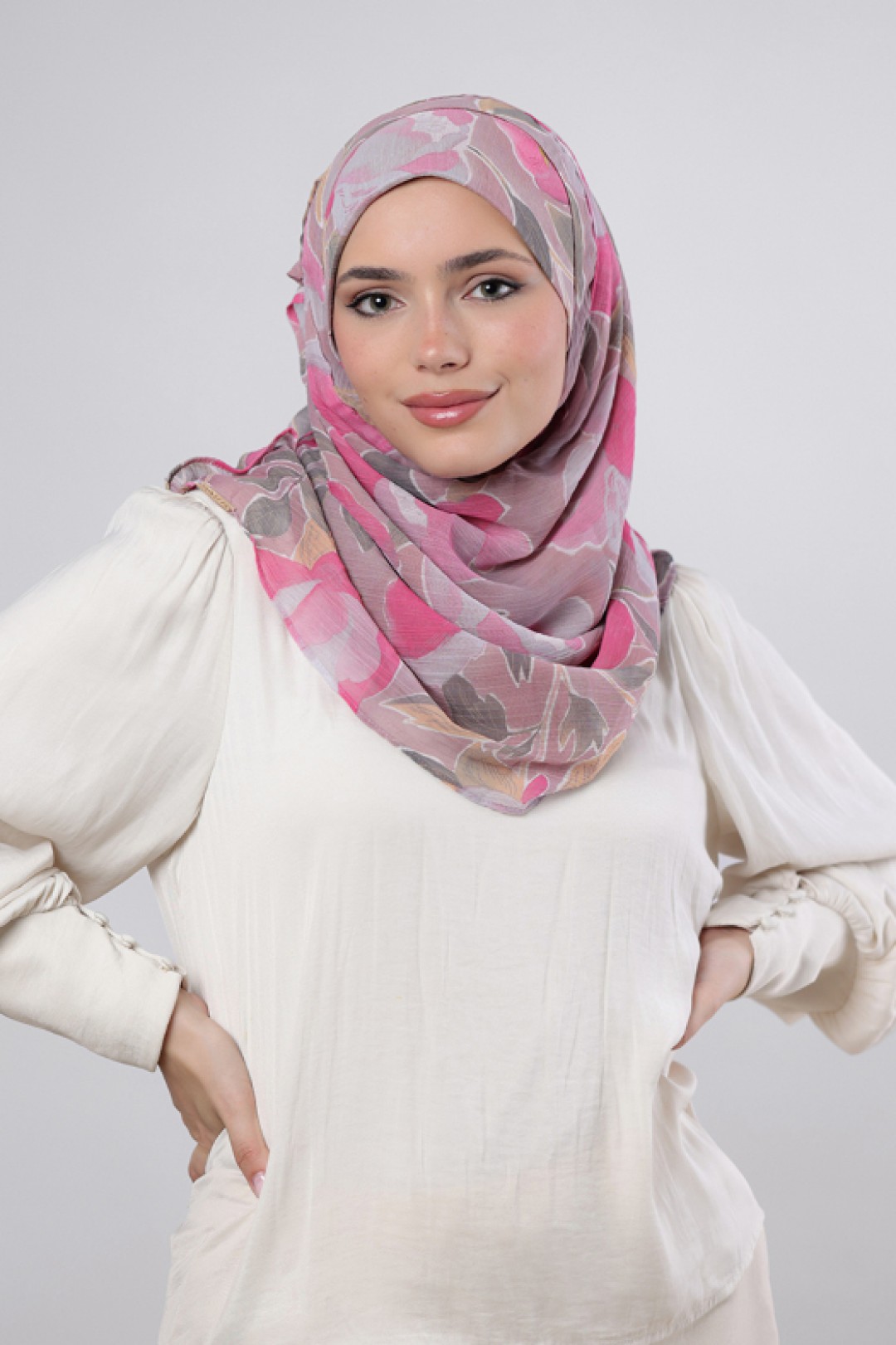 Aurora - Printed Crinkled Chiffon