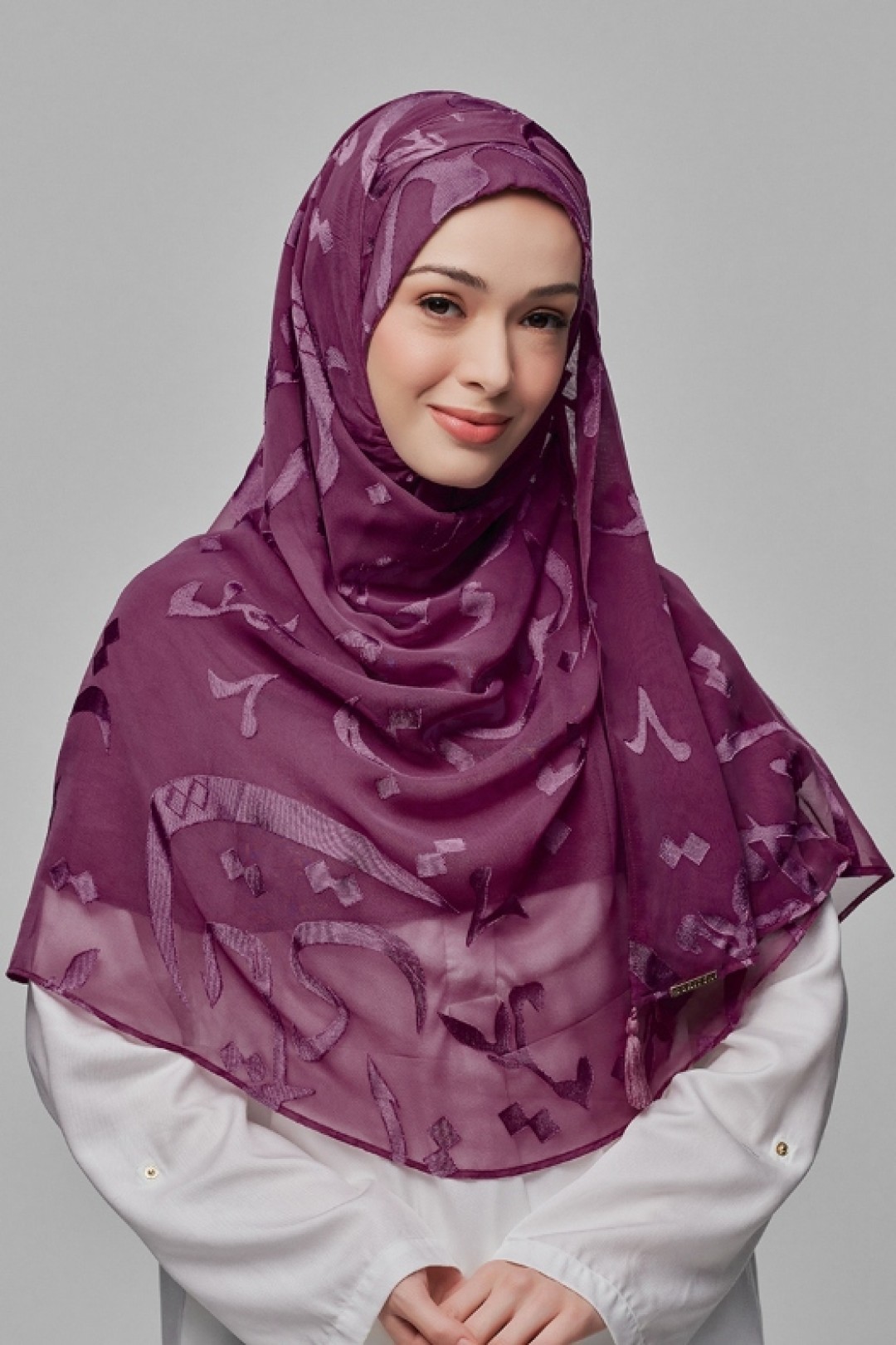 Autograph Purple - Premium Plain Brasso Georgette