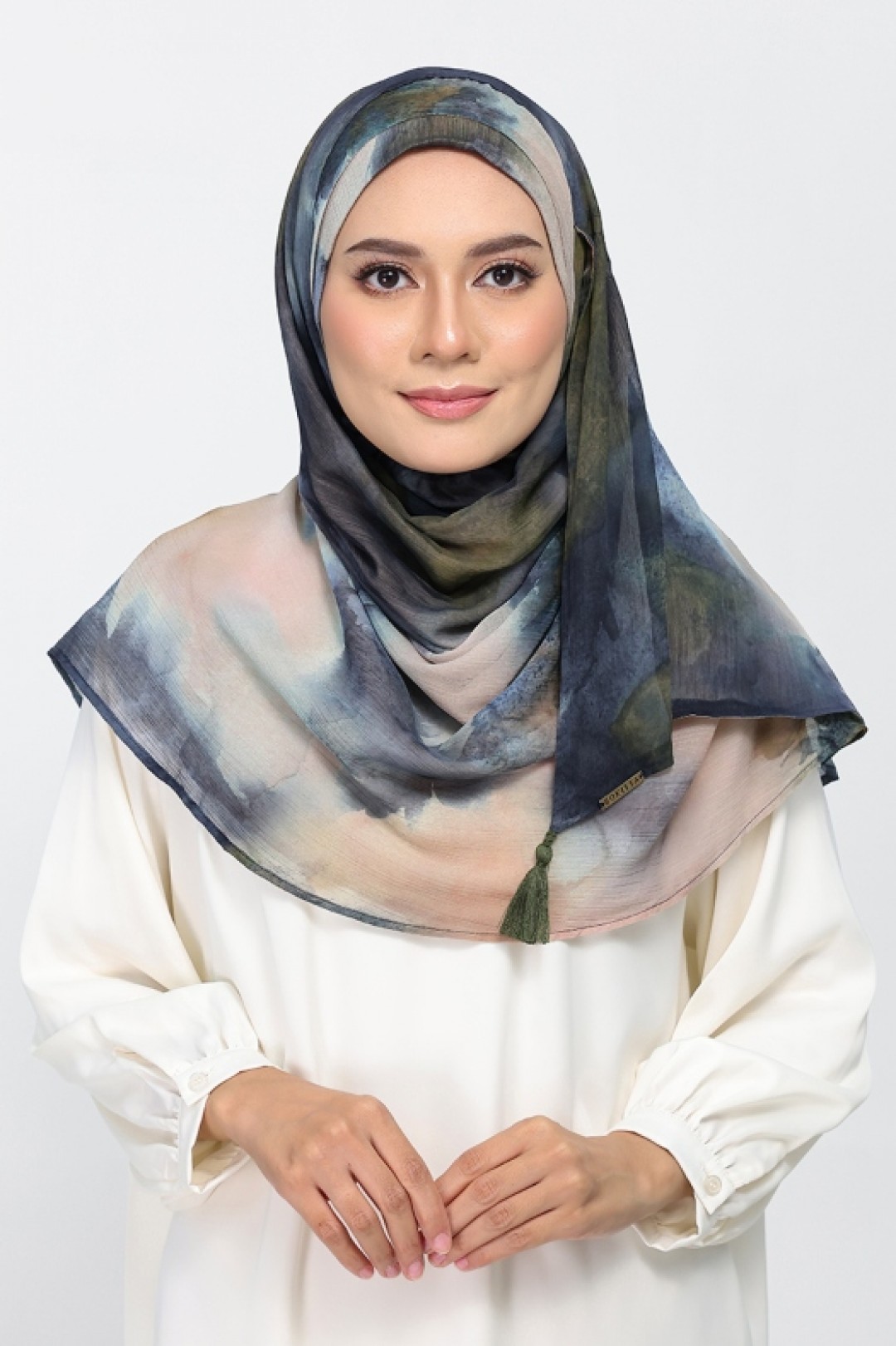 Autumn Mist - Printed Plus Crinkled Chiffon