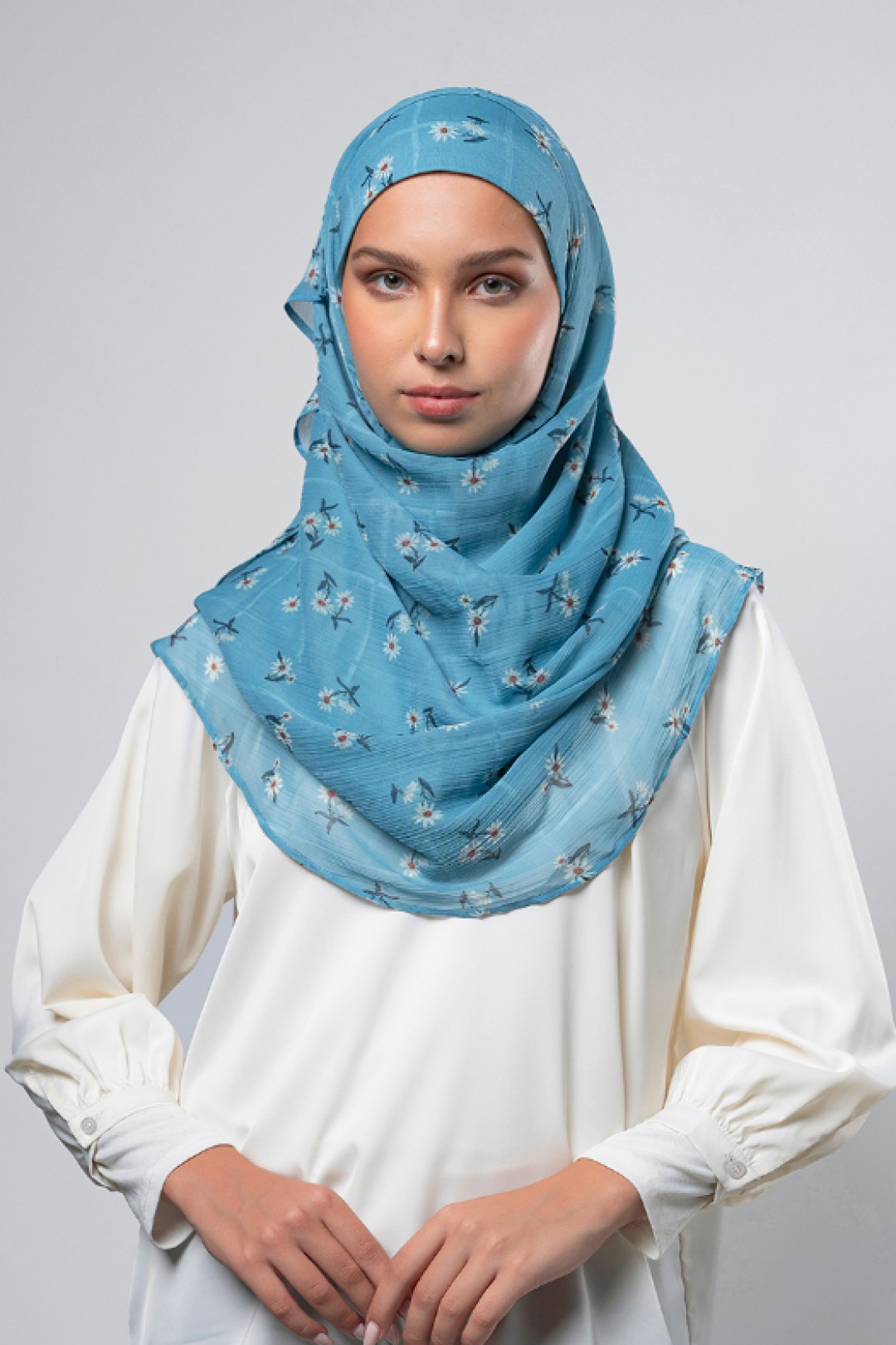Basket Blooms - Printed Plus Crinkled Chiffon