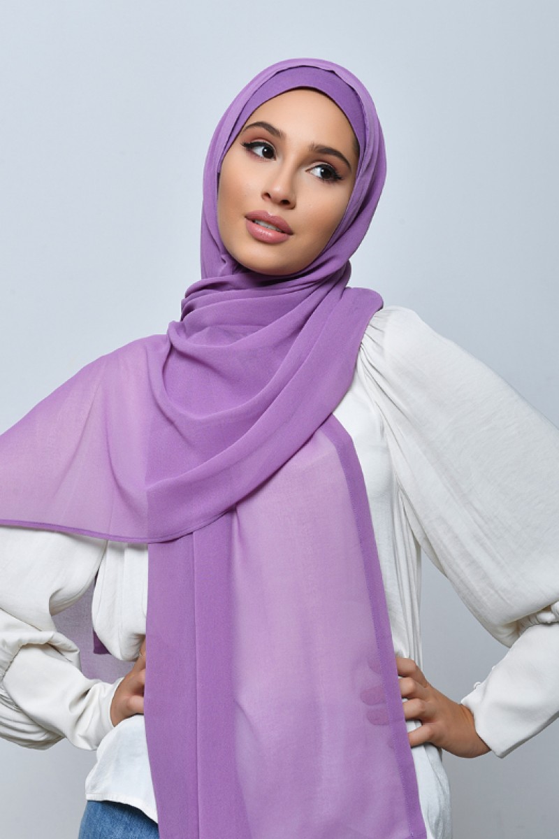 Berry - Plain Crepe Chiffon