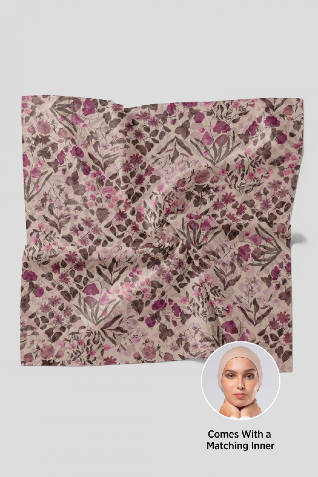 Berry Whisper - Printed Plus Crinkled Chiffon