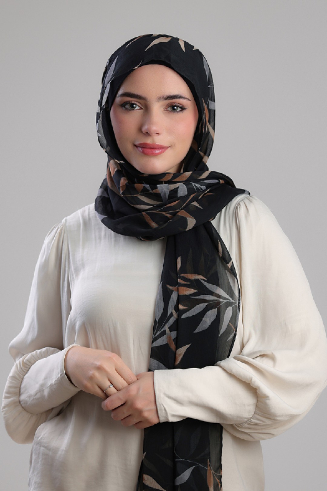 Black Jungle - Printed Plus Crinkled Chiffon